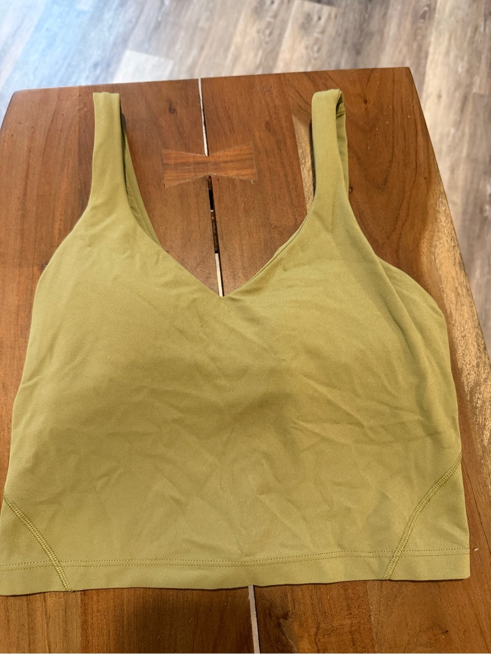 lululemon athletica Olive Green V-Neck Tank Top